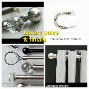 designer eyelet curtains poles