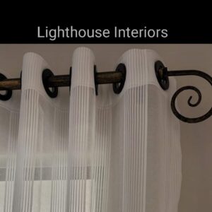 black eyelet curtains