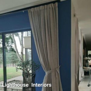 taped-curtains rod and racer rail